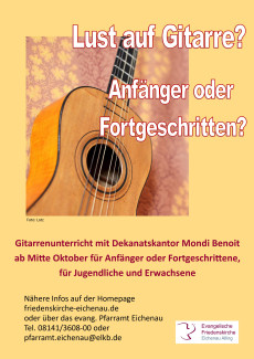 Plakat Gitarrenunterricht